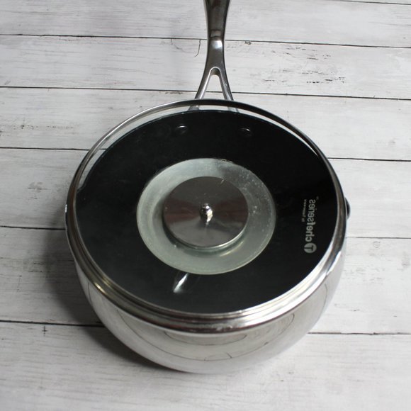 Tupperware Chef Series Non Stick 2.5 Qt Sauce Pan Stainless Steel Glass - Picture 7 of 7